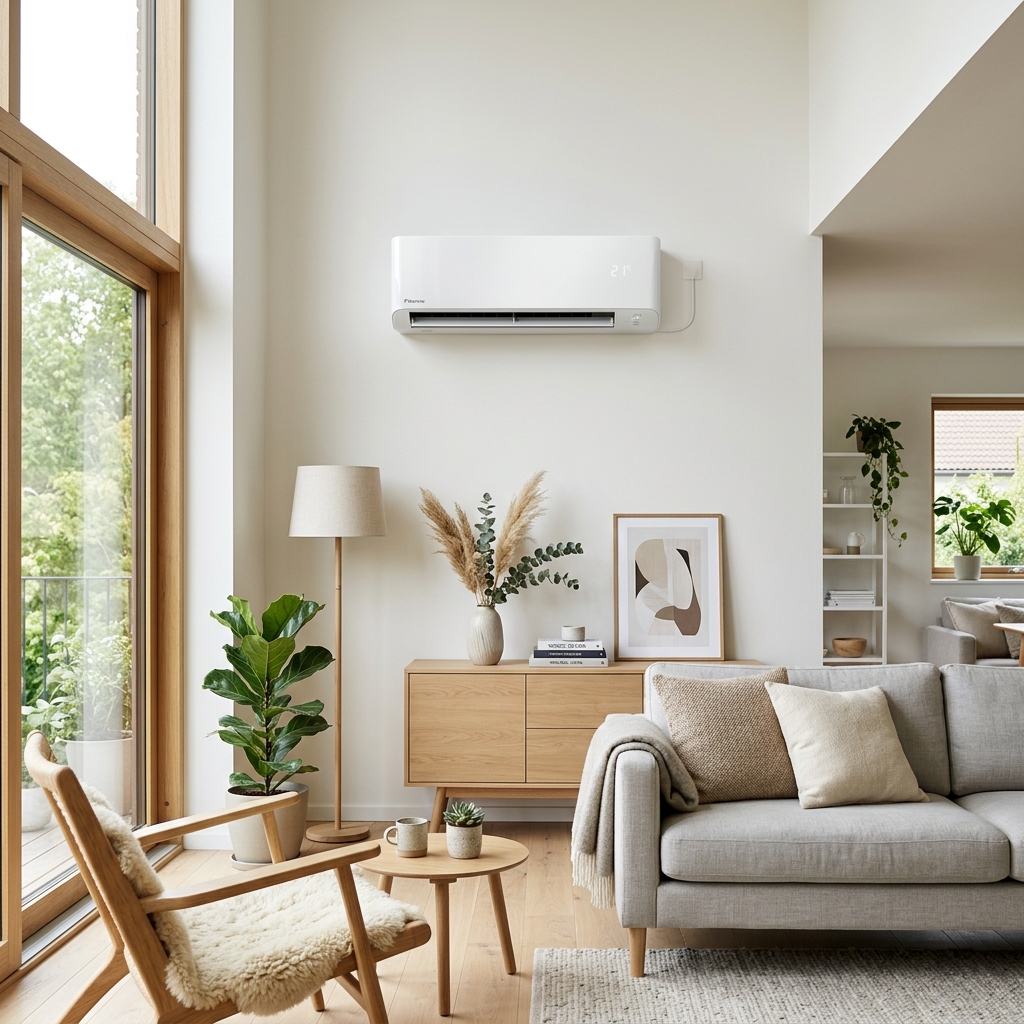 Aircondition innedel montert i stue